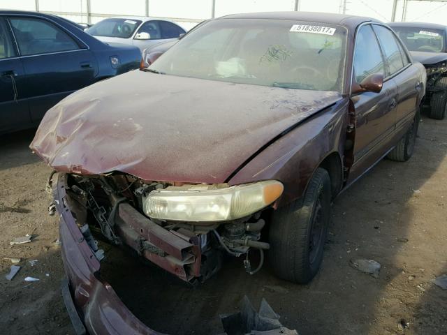 2G4WS52J5Y1265595 - 2000 BUICK CENTURY CU MAROON photo 2