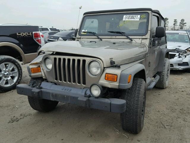 1J4FA49S83P330526 - 2003 JEEP WRANGLER / GRAY photo 2