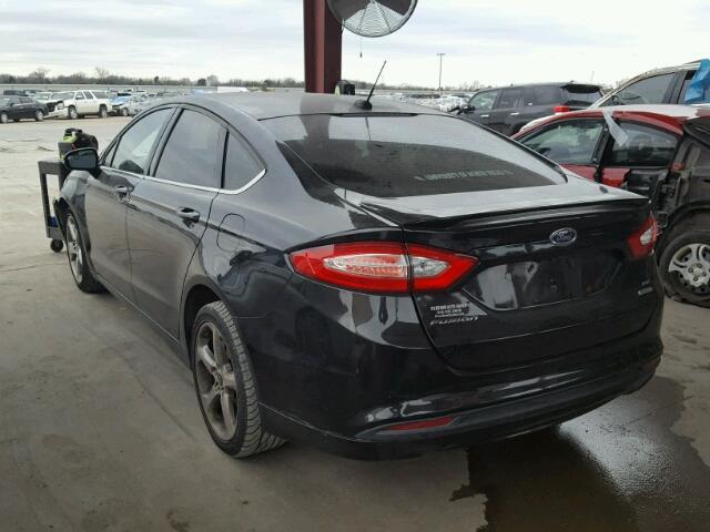 3FA6P0HR6DR362337 - 2013 FORD FUSION SE BLACK photo 3