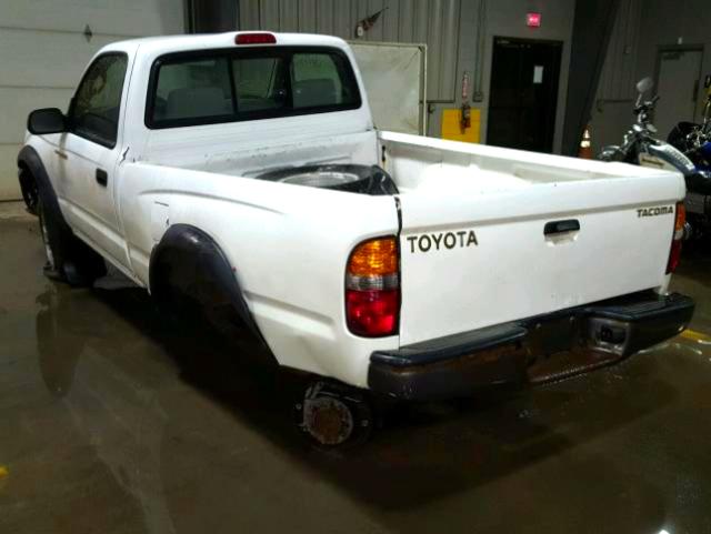 5TEPM62N34Z461343 - 2004 TOYOTA TACOMA WHITE photo 3