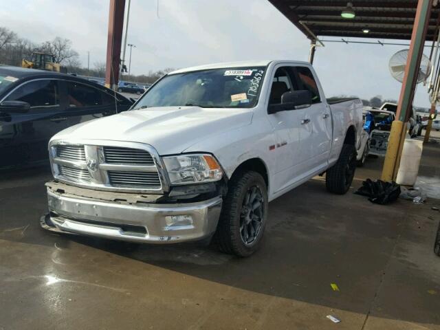 1D7RB1GT6AS126771 - 2010 DODGE RAM 1500 WHITE photo 2