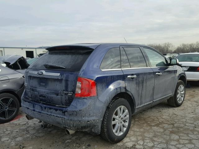 2FMDK4KC2BBA12335 - 2011 FORD EDGE LIMIT BLUE photo 4