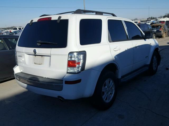 4M2CU81Z18KJ03497 - 2008 MERCURY MARINER WHITE photo 4