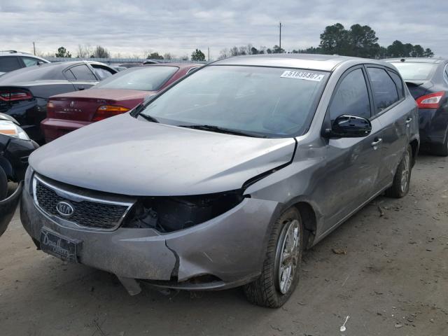 KNAFU5A21B5380836 - 2011 KIA FORTE EX GRAY photo 2