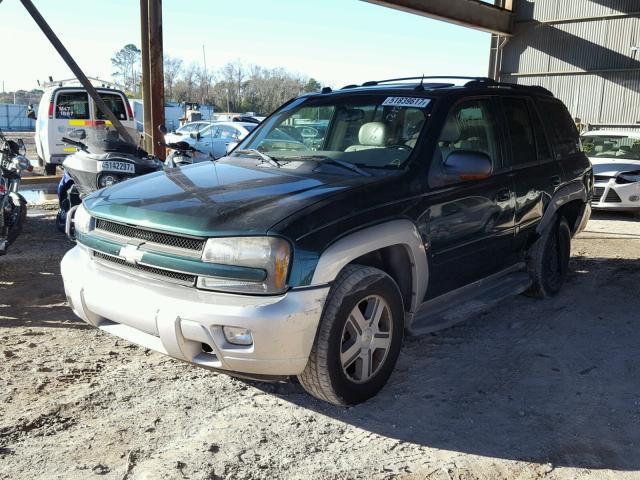 1GNDS13S352259227 - 2005 CHEVROLET TRAILBLAZE GREEN photo 2