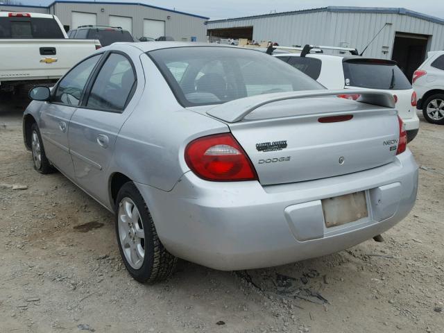 1B3ES56C23D165920 - 2003 DODGE NEON SXT SILVER photo 3