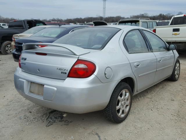 1B3ES56C23D165920 - 2003 DODGE NEON SXT SILVER photo 4