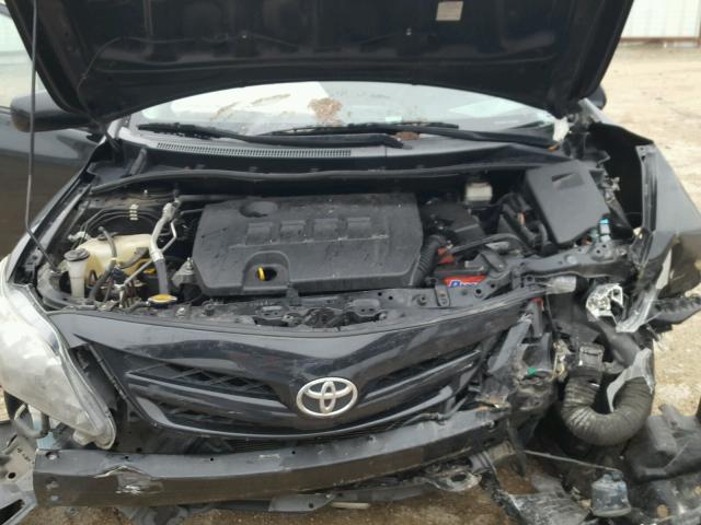 2T1BU4EE3BC681627 - 2011 TOYOTA COROLLA BA BLACK photo 7