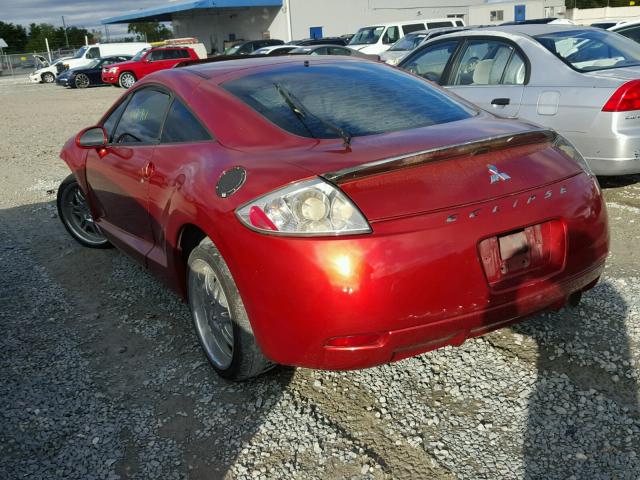 4A3AK24F76E002541 - 2006 MITSUBISHI ECLIPSE GS RED photo 3