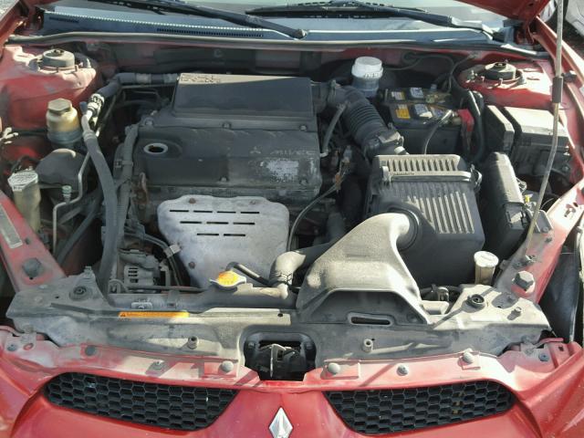 4A3AK24F76E002541 - 2006 MITSUBISHI ECLIPSE GS RED photo 7