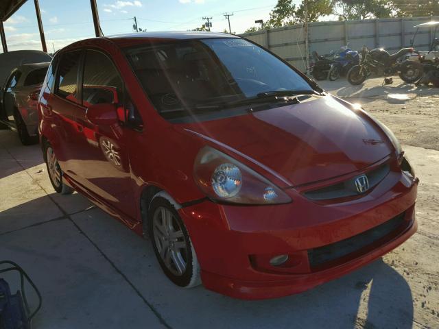 JHMGD386X7S033775 - 2007 HONDA FIT S RED photo 1