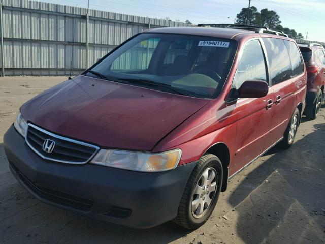 5FNRL18654B148536 - 2004 HONDA ODYSSEY EX BURGUNDY photo 2