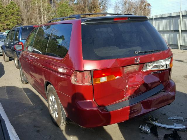 5FNRL18654B148536 - 2004 HONDA ODYSSEY EX BURGUNDY photo 3