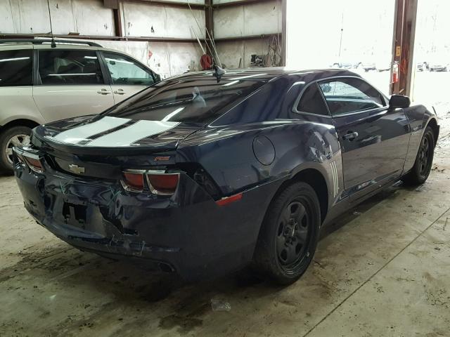 2G1FB1ED3B9130846 - 2011 CHEVROLET CAMARO LT BLUE photo 4