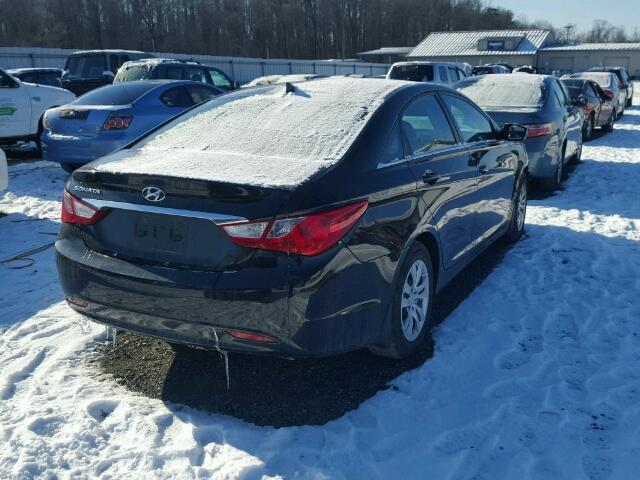 5NPEB4AC4BH106344 - 2011 HYUNDAI SONATA GLS BLACK photo 4