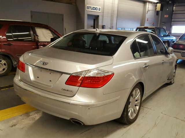 KMHGC46E79U043400 - 2009 HYUNDAI GENESIS 3. SILVER photo 4