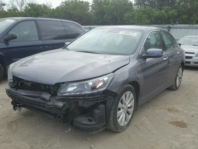 1HGCR3F82EA034512 - 2014 HONDA ACCORD EXL GRAY photo 2