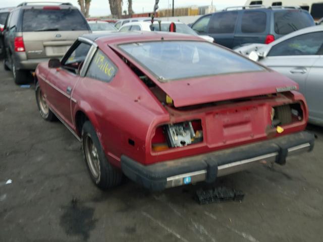 JN1HZ04S8BX258946 - 1981 DATSUN 280ZX RED photo 3