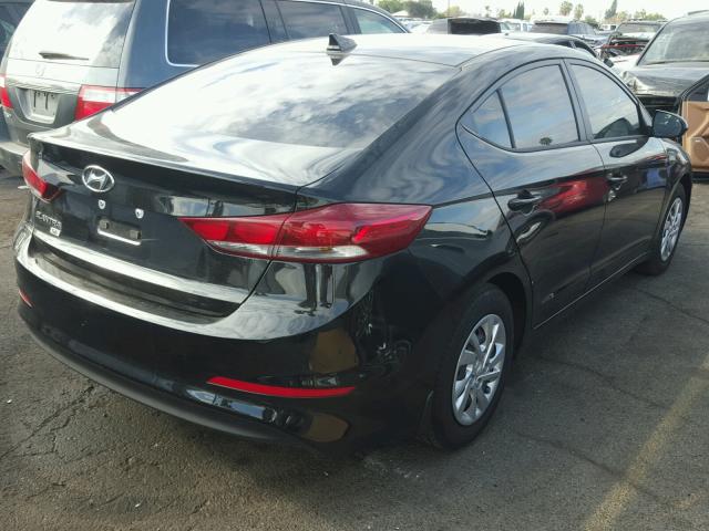 KMHD74LF2HU407225 - 2017 HYUNDAI ELANTRA SE BLACK photo 4