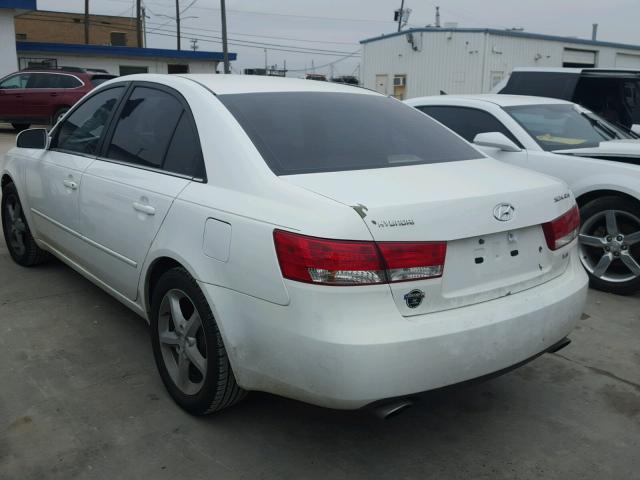 5NPEU46F96H119979 - 2006 HYUNDAI SONATA GLS WHITE photo 3