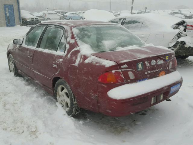 2T1BR18E4YC263226 - 2000 TOYOTA COROLLA VE RED photo 3