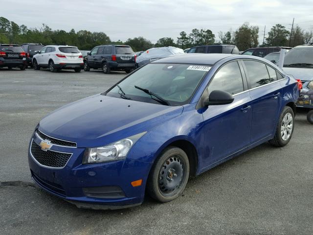 1G1PC5SHXC7337317 - 2012 CHEVROLET CRUZE LS BLUE photo 2