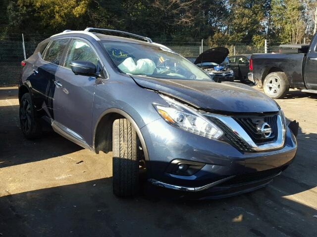 5N1AZ2MG2GN101708 - 2016 NISSAN MURANO S BLUE photo 1