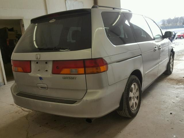 5FNRL18034B009775 - 2004 HONDA ODYSSEY EX SILVER photo 4