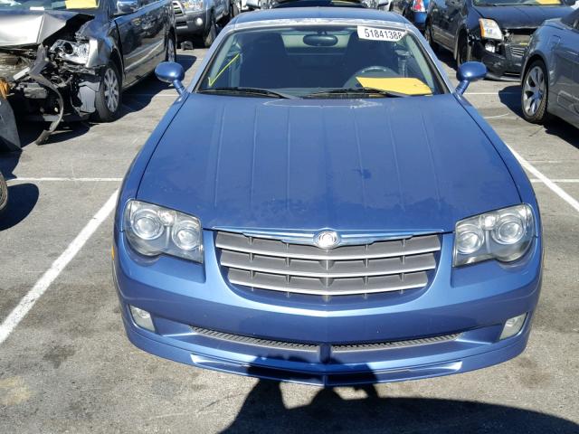 1C3AN79NX5X049562 - 2005 CHRYSLER CROSSFIRE BLUE photo 9