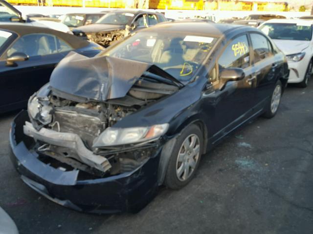 19XFA16599E037908 - 2009 HONDA CIVIC LX BLACK photo 2