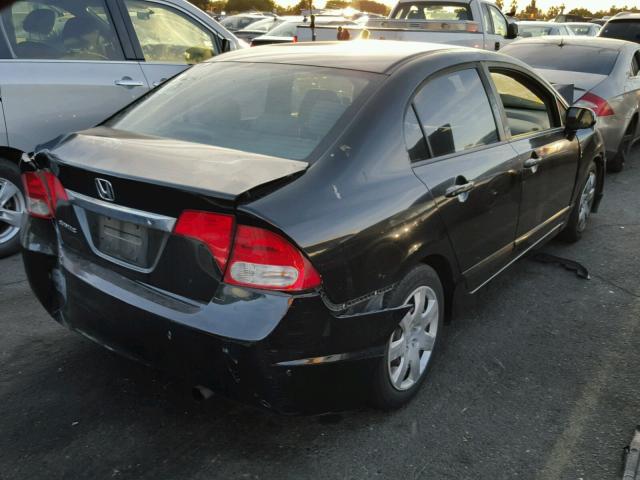 19XFA16599E037908 - 2009 HONDA CIVIC LX BLACK photo 4