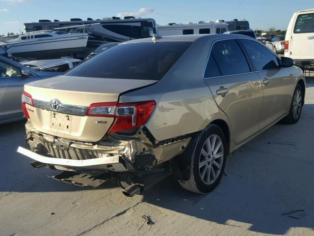 4T1BK1FK4CU505243 - 2012 TOYOTA CAMRY SE TAN photo 4