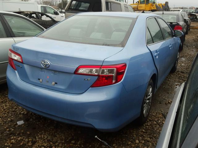 4T4BF1FKXCR268722 - 2012 TOYOTA CAMRY BASE BLUE photo 4