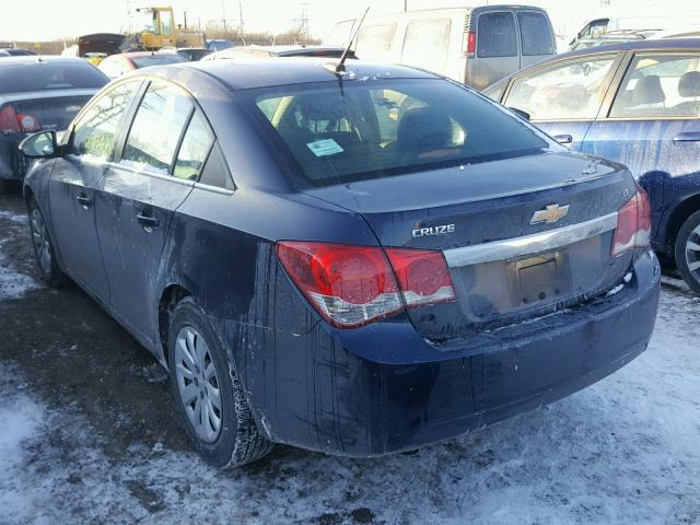 1G1PF5S9XB7149380 - 2011 CHEVROLET CRUZE LT BLUE photo 3