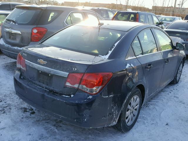 1G1PF5S9XB7149380 - 2011 CHEVROLET CRUZE LT BLUE photo 4