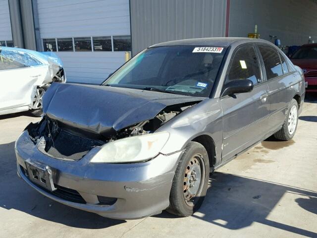 2HGES16595H579440 - 2005 HONDA CIVIC LX GRAY photo 2