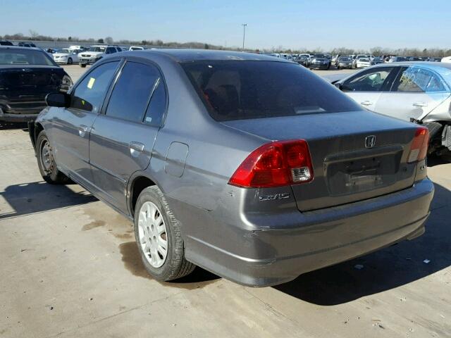 2HGES16595H579440 - 2005 HONDA CIVIC LX GRAY photo 3