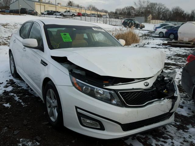 KNAGM4A77F5663838 - 2015 KIA OPTIMA LX WHITE photo 1