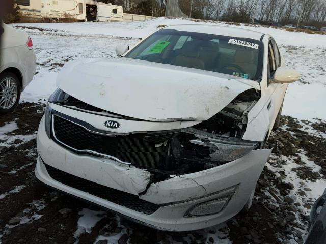 KNAGM4A77F5663838 - 2015 KIA OPTIMA LX WHITE photo 2