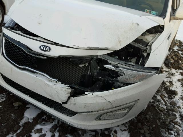 KNAGM4A77F5663838 - 2015 KIA OPTIMA LX WHITE photo 9