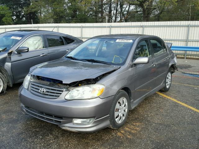 2T1BR38E74C254767 - 2004 TOYOTA COROLLA CE GRAY photo 2