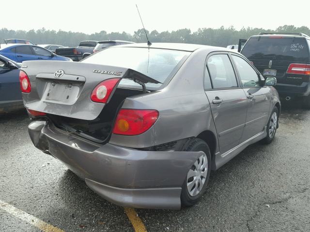 2T1BR38E74C254767 - 2004 TOYOTA COROLLA CE GRAY photo 4