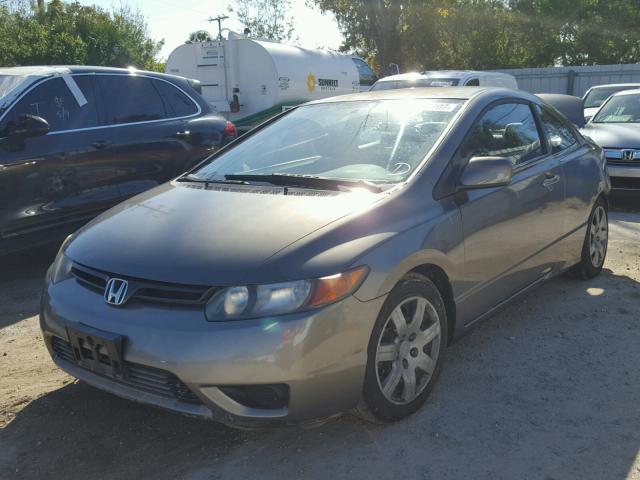 2HGFG12696H553913 - 2006 HONDA CIVIC LX GRAY photo 2