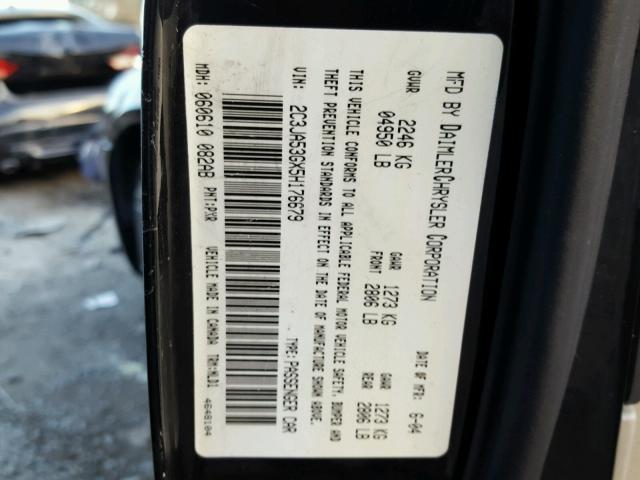 2C3JA53GX5H176679 - 2005 CHRYSLER 300 TOURIN BLACK photo 10