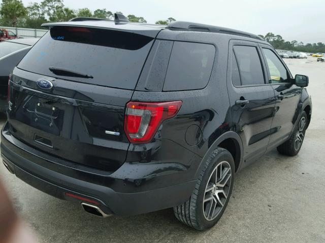 1FM5K8GT1HGB68873 - 2017 FORD EXPLORER S BLACK photo 4