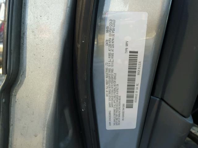 4S4WX85C164415669 - 2006 SUBARU B9 TRIBECA SILVER photo 10