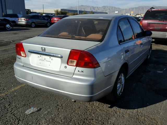 2HGES16501H554713 - 2001 HONDA CIVIC LX SILVER photo 4