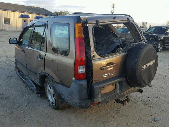 SHSRD68414U207776 - 2004 HONDA CR-V LX BROWN photo 3