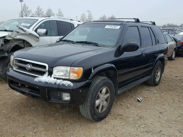 JN8DR09Y01W600715 - 2001 NISSAN PATHFINDER BLACK photo 2