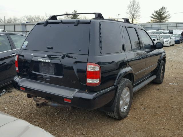 JN8DR09Y01W600715 - 2001 NISSAN PATHFINDER BLACK photo 4